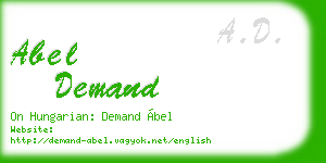 abel demand business card